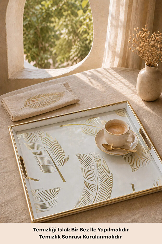 Ilgaz Tea Coffee Breakfast and Presentation Tray 37 X 37 cm