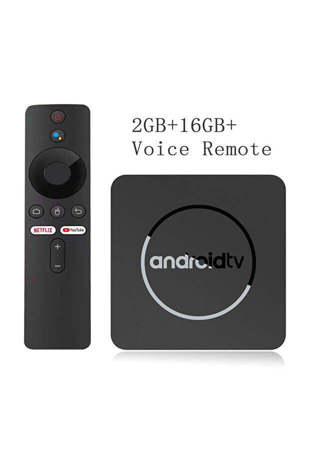 صندوق تلفاز ذكي Mortal Smart Streaming Media TV Box يعمل بنظام Android13 AllwinnerH313 باللون الأزرق بمقبس أوروبي 2G16G Voice الإصدار العالمي