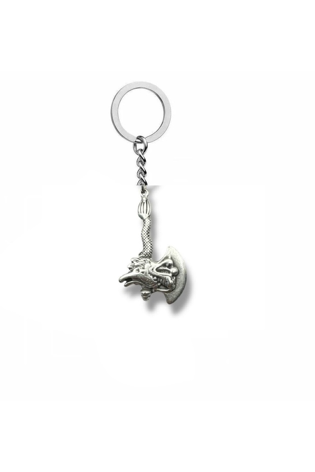 Dragon Figured Axe Keychain – Zamak Metal Unisex Mythological Fantastic Accessory