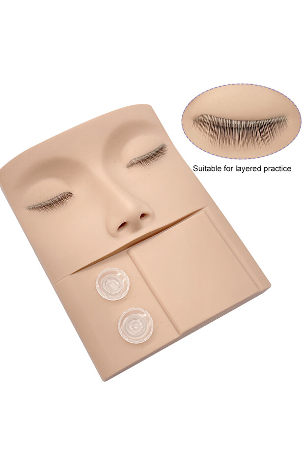 3 in 1 practice tray cheap plastic practice head with eyesfor eyelash extension Replaceable eyeli...