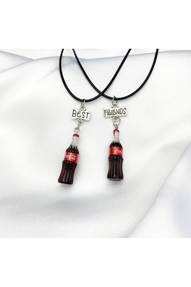 Best Friend Kola Drink Figured Double Friend Lover Necklace