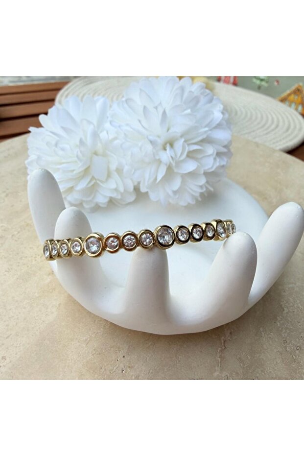 Large Small Stone Steel Clamp