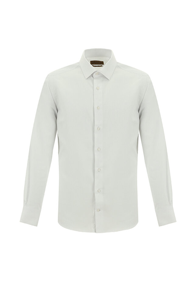 Long Sleeve Slim Fit Slim Fit Non Iron Satin Classic Cotton Shirt