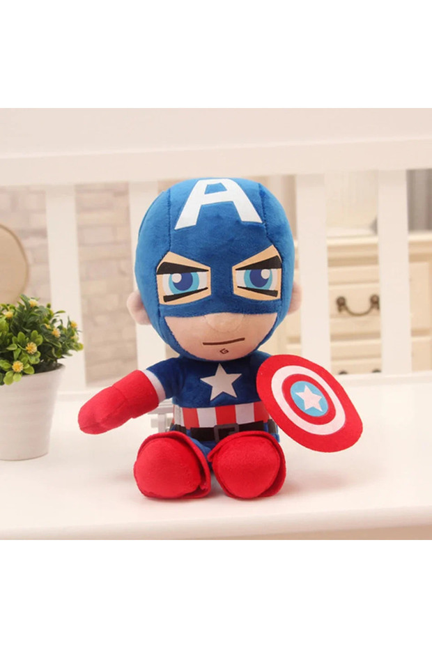 Captain America 25cm 25~30CM Anime Spiderman Plush Toys Into the Spider-Verse Gwen Peter Parker Noir