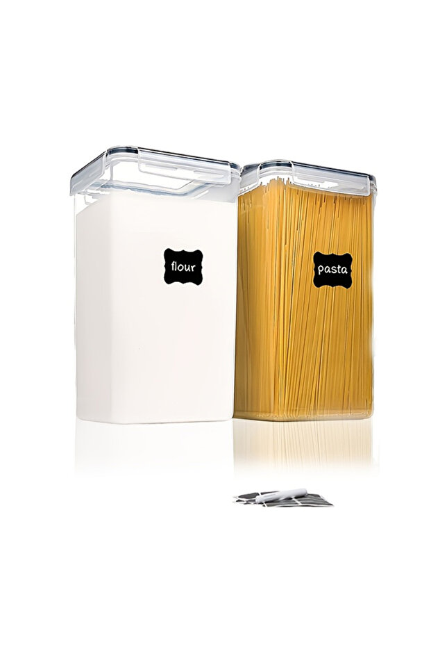 JB0011 2Pcs Large Food Storage Container 6.5L/1 Large Food Storage Container Combination, for Flour,