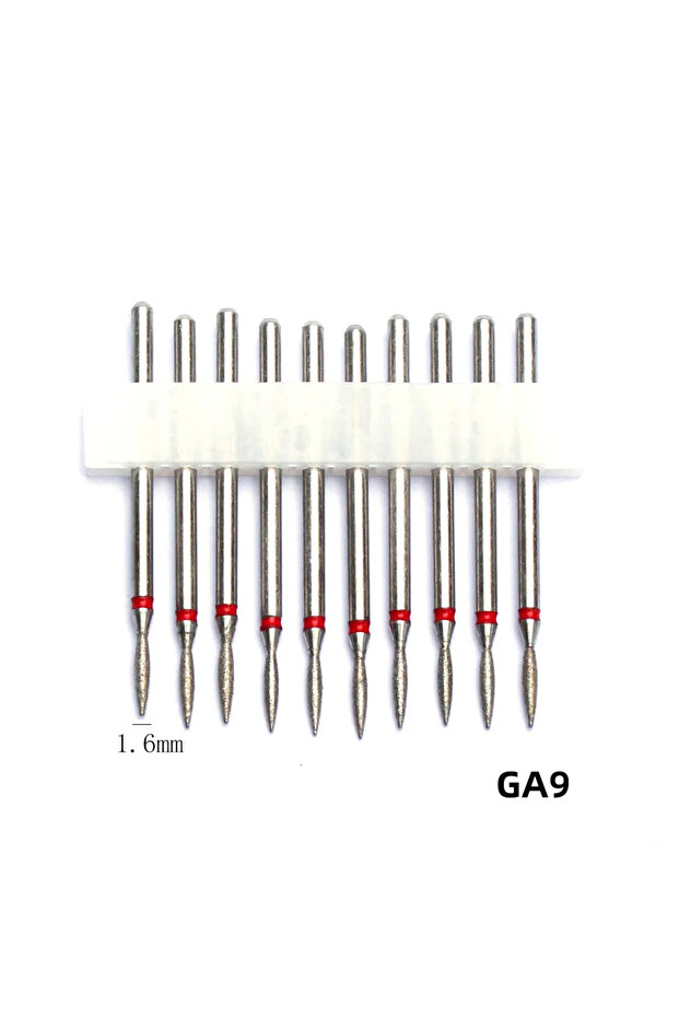 GA9 Professional Safety Diamond Nail Drill Bit Set, 3/32 inch Carbide Cuticle Bits for Electric Mani