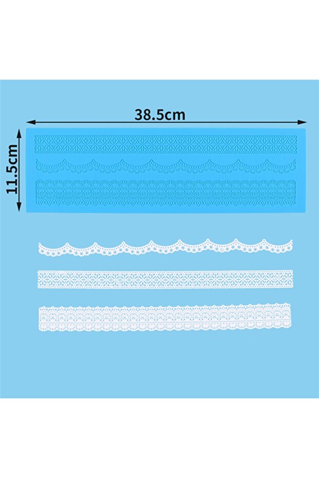 85089 Aomily Multiple Styles Flower Lace Mold Cake Border Decoration Tools Fondant Cake 3D Food Grad