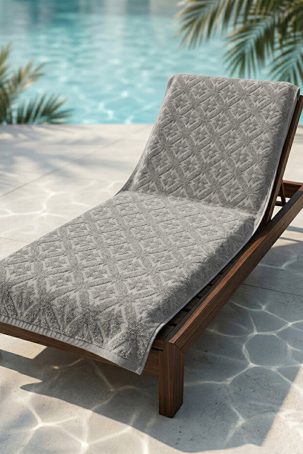 Cotton Sea Pool Beach Bath Towel 04 Smoked