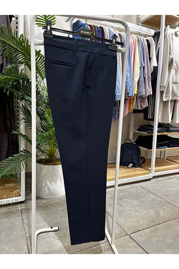 Beli Belted Fabric Trousers 1169 Navy Blue