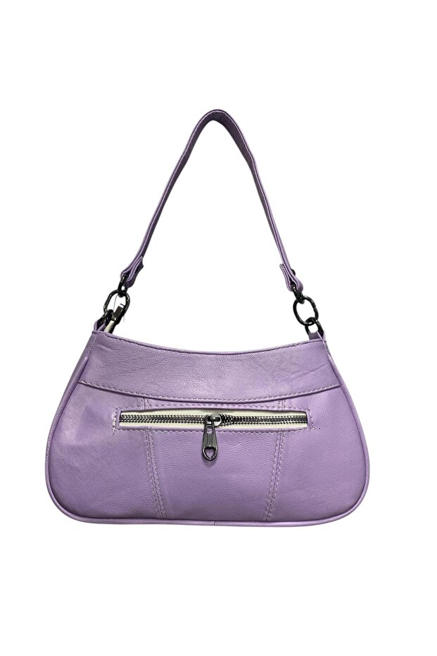 Aa Quality Genuine Leather Women's Luxury Lilac Hand and Shoulder Bag