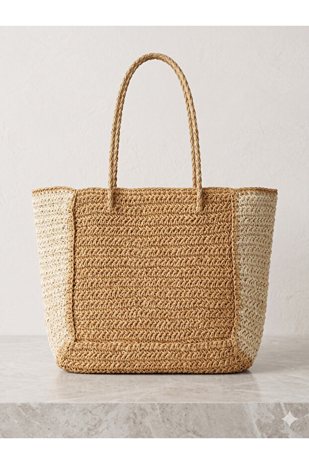 Camel Straw Bag 35X47 Cnt1085