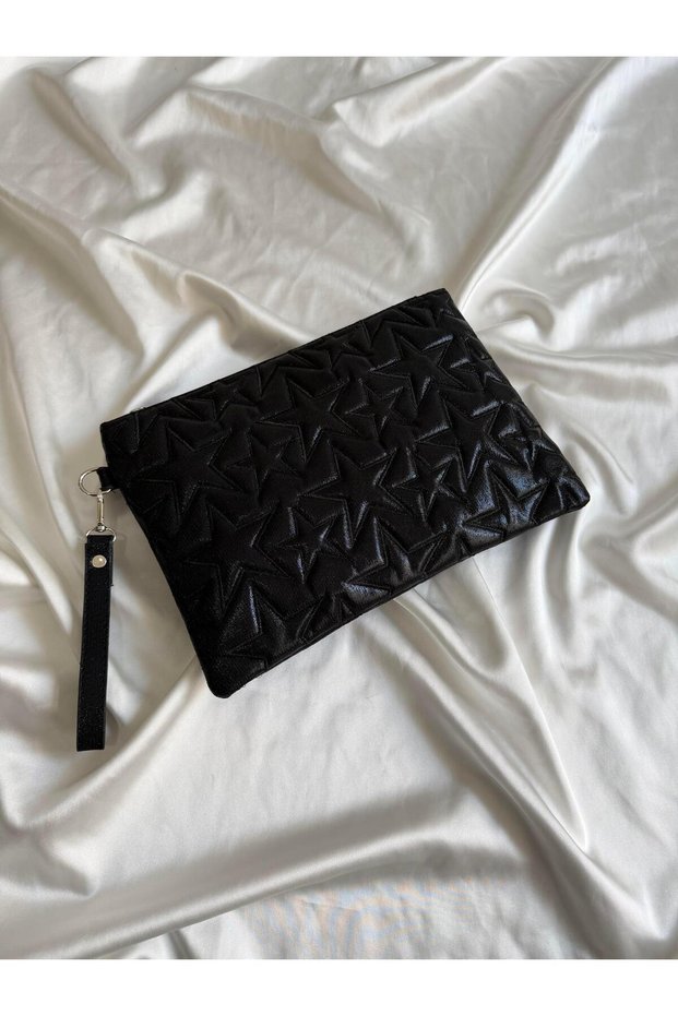 Star Star Stitched Glitter Women's Portfolio & Clutch Bag