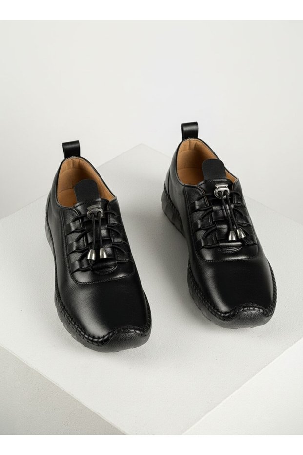 26Y9445 Genuine Leather Orthopedic Elastic Lace-Up Daily Comfortable Casual Shoes for Women