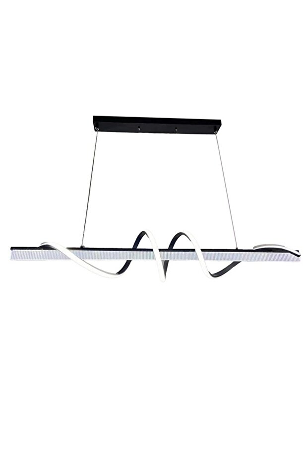 Modern Lighting, Linear Chandelier, Black Color, Length:120 cm, Suitable for living room, dining room, kitchen, Adjustable height
