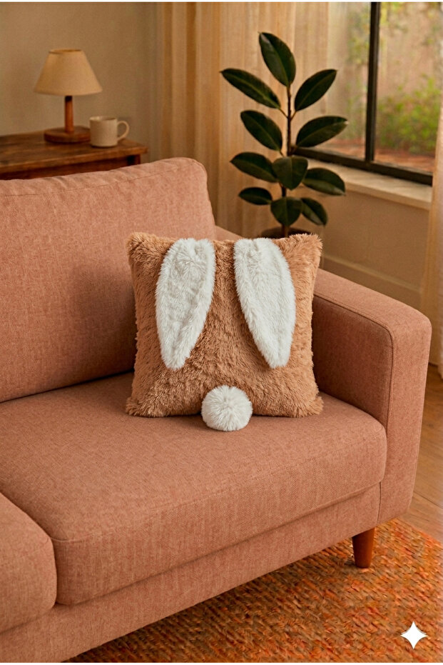 2 Pieces of Decorative Plush Throw Pillows with Fiber Filling Inside 40/40 cm