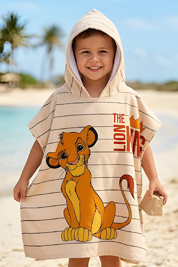 Boy's Poncho Towel 2-8 Years (Beach+Pool+Bathroom) 12646N