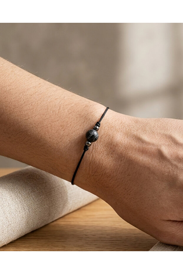 Natural Stone Adjustable Macrame Bracelet, Unisex Minimal Luck and Balance Bracelet, Gift Bracelet
