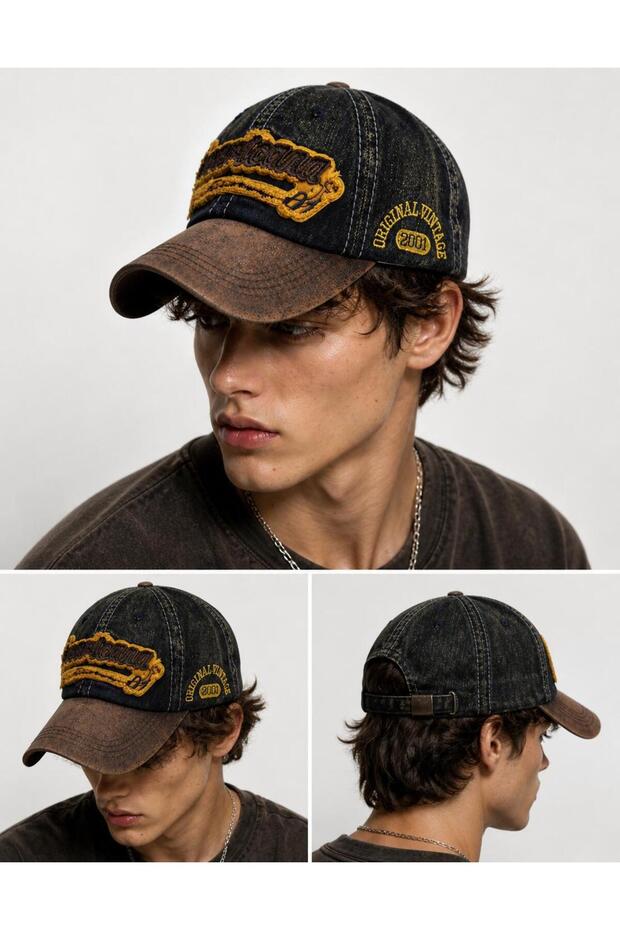 Pusari | Stylish Vintage Navy Blue 100% Cotton Denim Hat