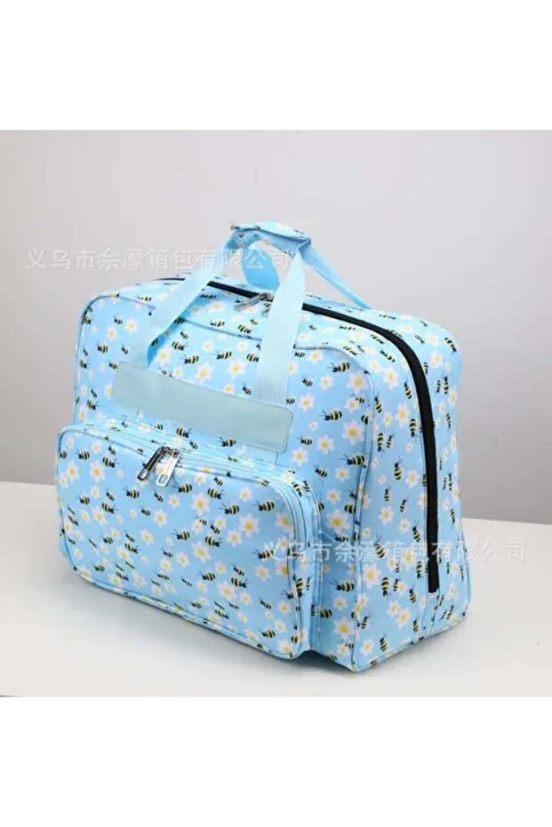 Sewing Machine Carrying Bag – with Trolley Pocket - Durable Sewing and Knitting Organizer Bag – Travel