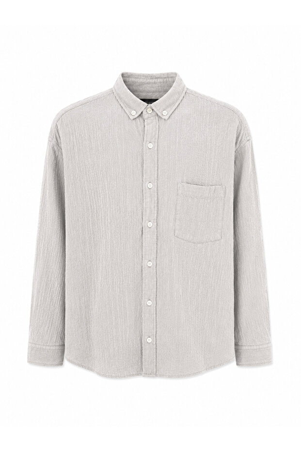Men's High Quality Oversize Crinkle Fabric Shirt