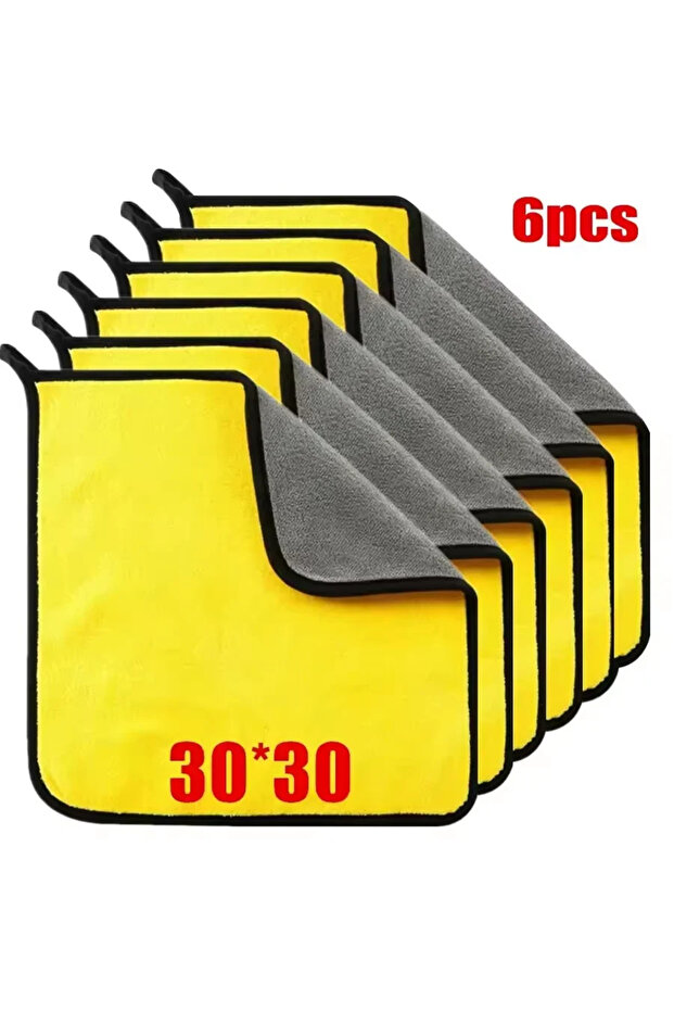 6pcs 10-1Pcs Microfiber Cleaning Towel Car Cleaning Cloths Professional Detailing Car Drying Microfi