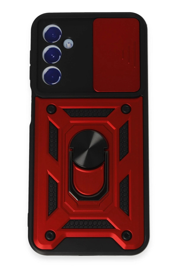 Ilkeshop New Galaxy M34 5g Case Pars Silicone with Lens Ring (125531) - Red