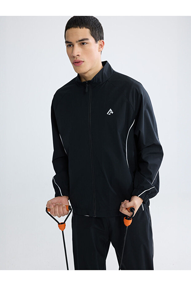 Trendlucky Men's Zippered Sweatshirt with Stand Collar