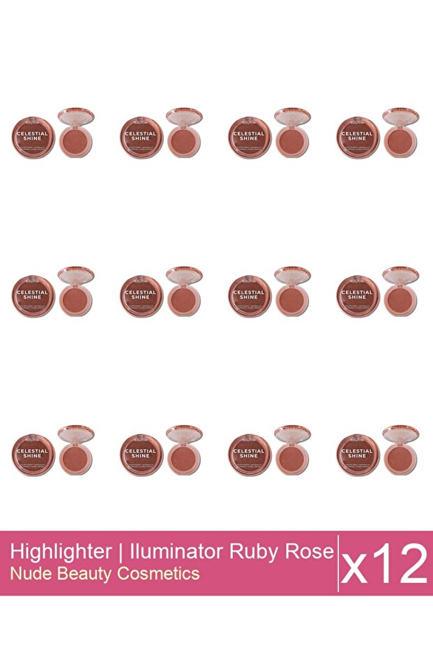 Set 12x Highlighter | Iluminator Ruby Rose - Celestial Shine 04 - 1