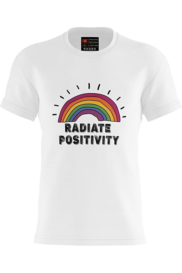 T-Shirt For Women - Printed Design (Radiate Positivity)| Round Neck Regular Fit