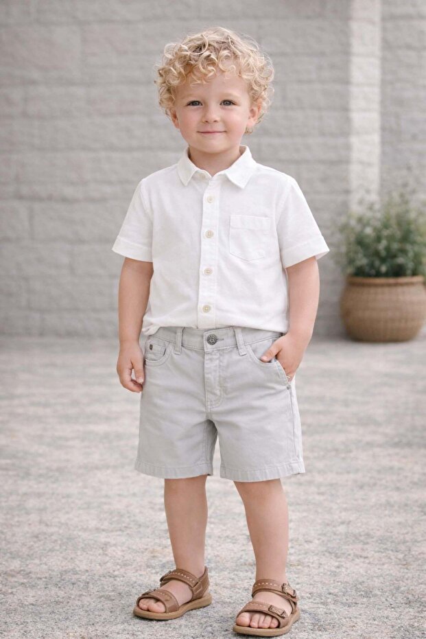 Boy's Gabardine Shorts 6-16 Years - 123211