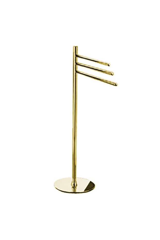 Standing Towel Holder, Ø27Xh.94 cm - Gold