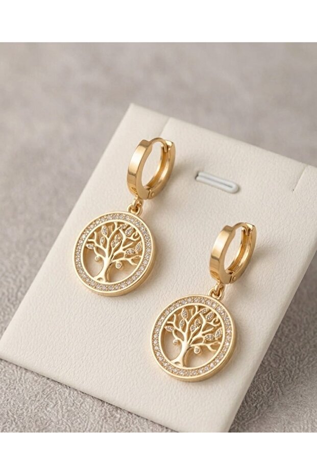 Tree of Life Steel Earrings, Stylish Combination Earrings