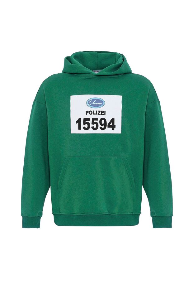 Green Oversize Printed Sweatshirt