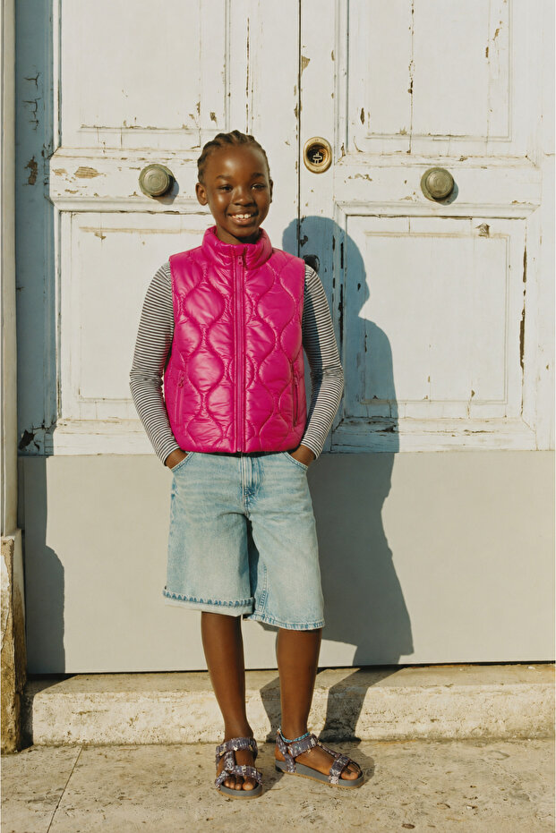 Girl's Inflatable Quilted Vest 1-5 Years - 423505