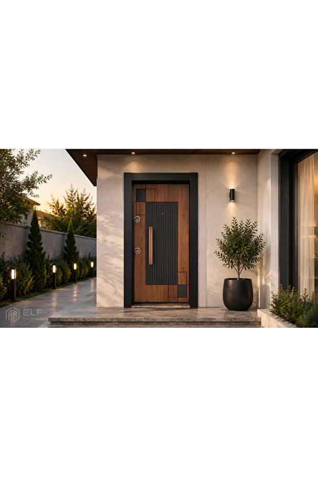 Laminox Çelik Kapı – Modern Ahşap Desenli Model 05