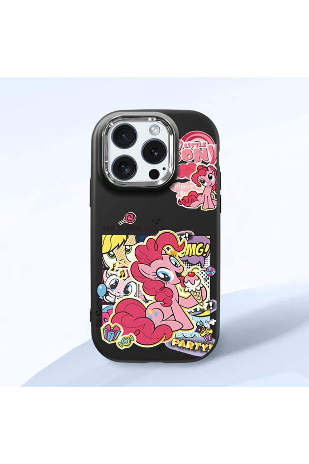 Black Silicone Case Compatible with iPhone 15 Pro with Shock-Absorbing Camera Protections