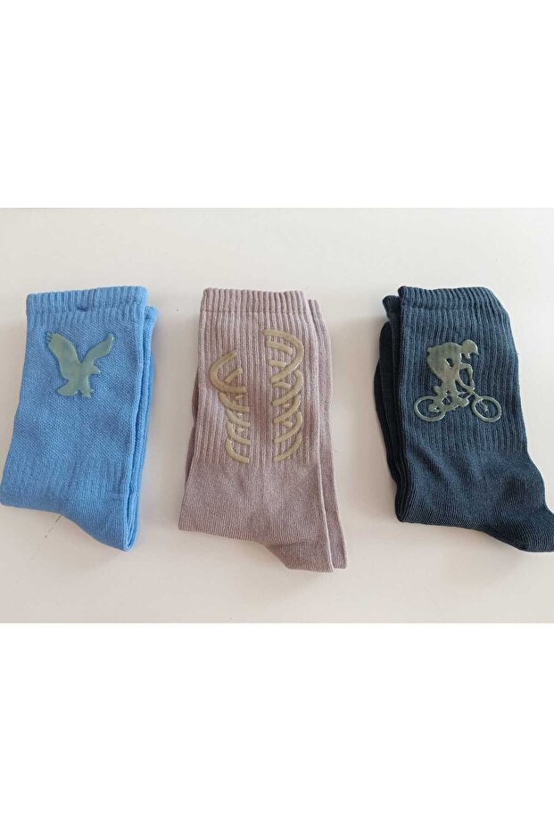Trend Unisex 3-Piece College Socks Sports Socks Set3