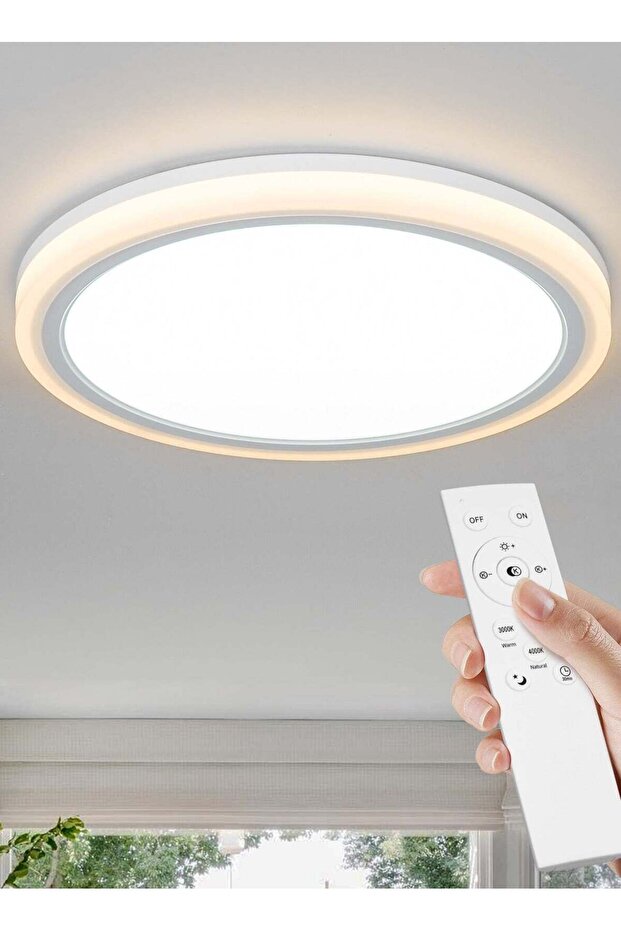 Ceiling Lamp (30CM, 3000K-6000K) LED with Remote Control, Timer & Night Light Mode - 1