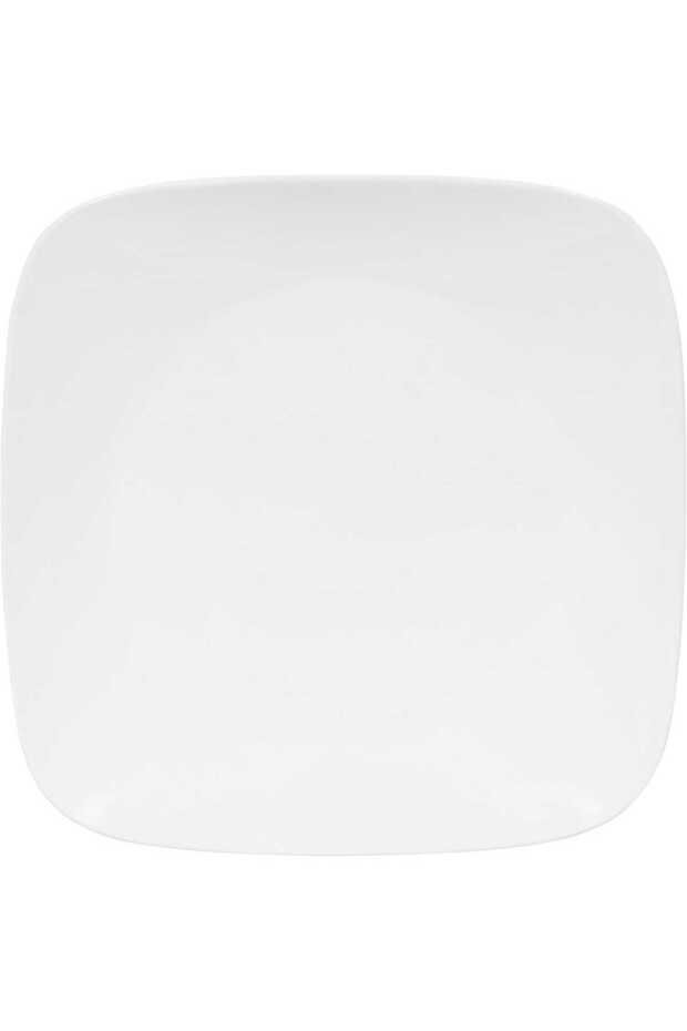 Vitrelle Glass Square Dinner Plate, 10.5 inches, Pure White