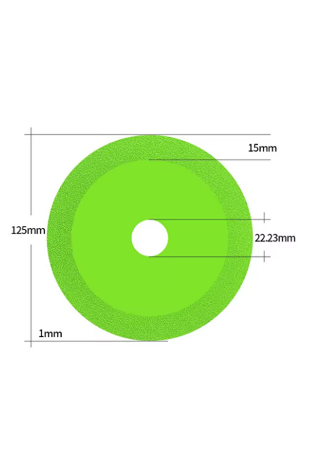 125mm 115/125mm Diamond Cutting Disc for Glass, Marble, Ceramic Tile, Jade & Crystal Grinding