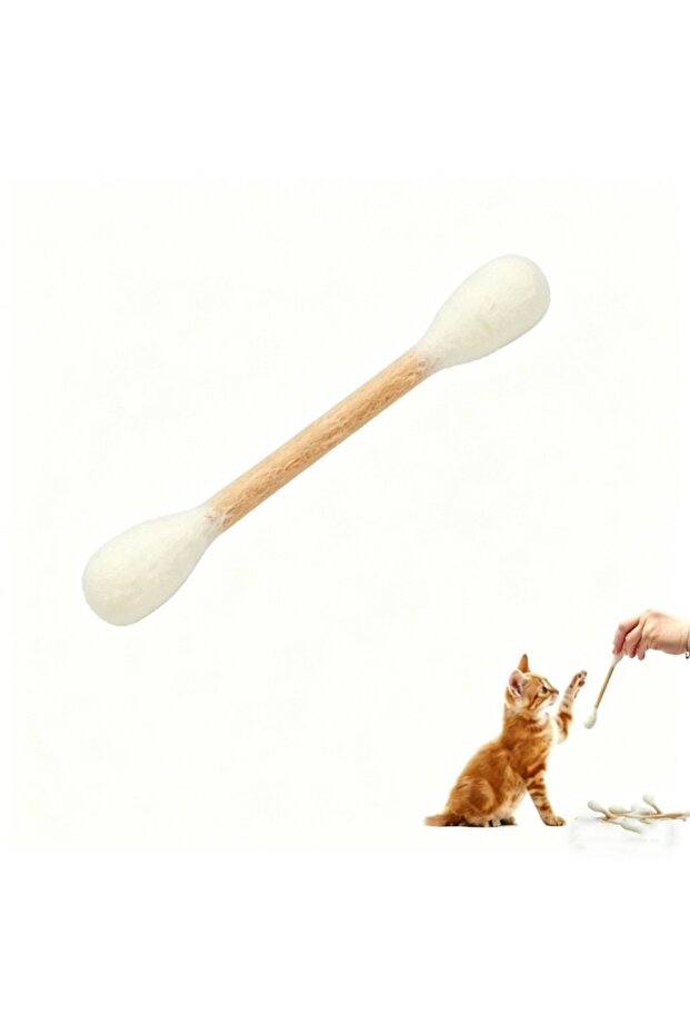 white-1pcs Creative Large Cotton Swab Shaped Catnip Toy 6-pack Giant Kitten Grinding Biting Stick Du