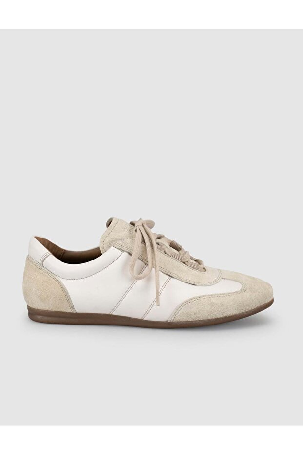 Genuine Leather Latte Suede Women's Sneaker Shoes