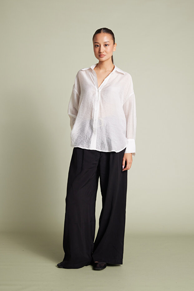 Transparan Rahat Shirt Ecru