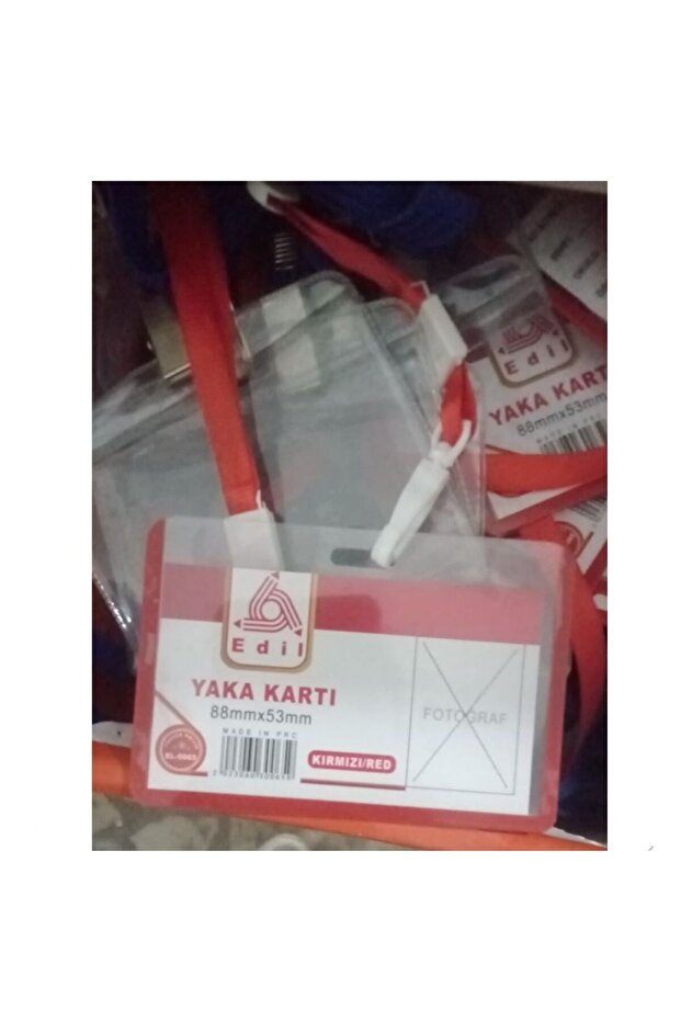 88mm X 53mm Red Lanyard Id Card Holder