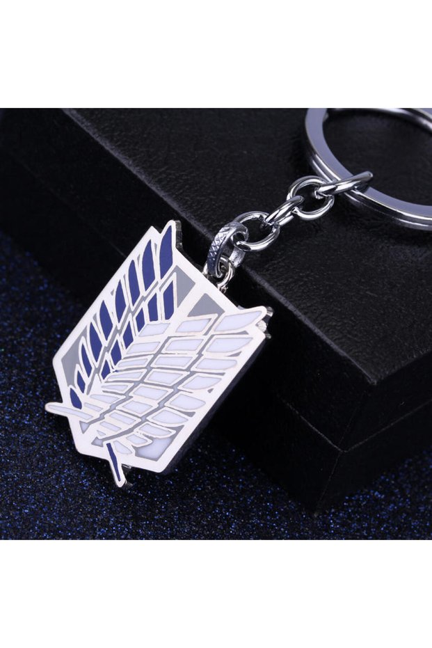 Bandai G-75-sliver Anime Attack ON Titan Pendant Decoration Keychain for Women Men Cosplay Jewelry A