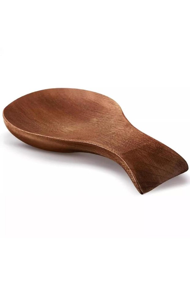 Brown Wooden Spoon Rack Household And Commercial Spoon Tray Wooden Spoon Holder Spoon Pad Cooking Sp