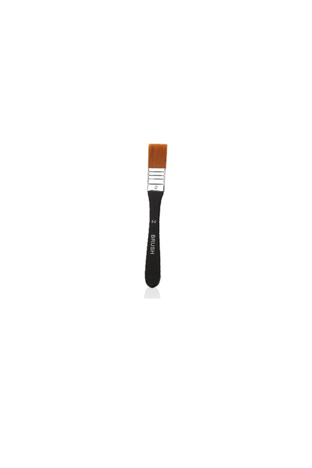 Black Paint Brush 2 Wide Flat Art Paint Brush 7 Sizes Nylon Hair Painting Brushes Wood Handles Acryl