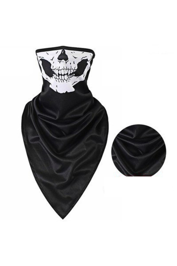 white skull Ice silk Face Mask Cycling Neck Cover Fishing Magic Headscarf Triangular Summer Outdoor