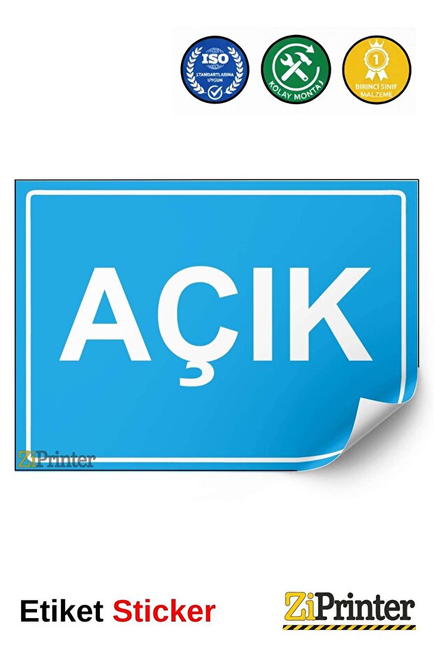 Open Area Warning Sign Sticker 70X100 cm
