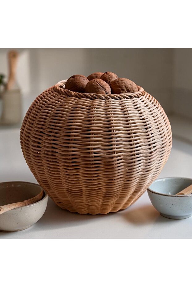 Rattan Küre Sepet